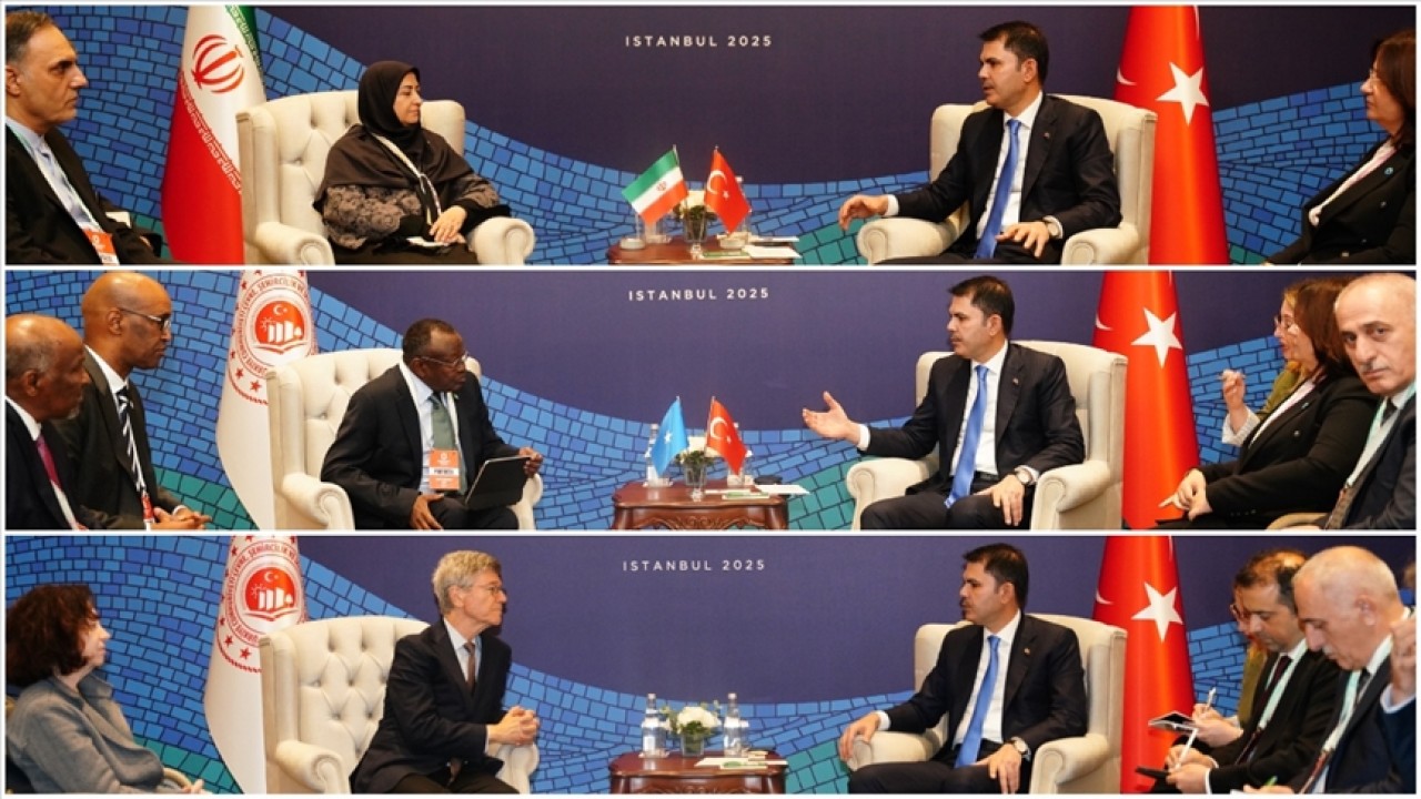 Bakan Kurum, "Sıfır Atık Forumu" kapsamında ikili görüşmelerde bulundu