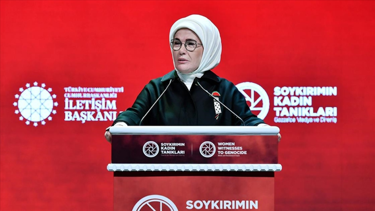 Emine Erdoğan,"Soykırımın Kadın Tanıkları: Gazze'de Medya ve Direniş" programına katıldı