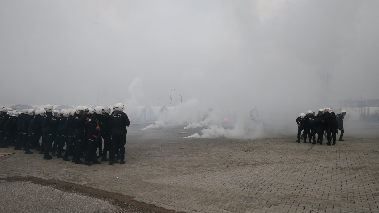 Kahramanmaraş'ta polislerce izinsiz gösteriye müdahale tatbikatı yapıldı