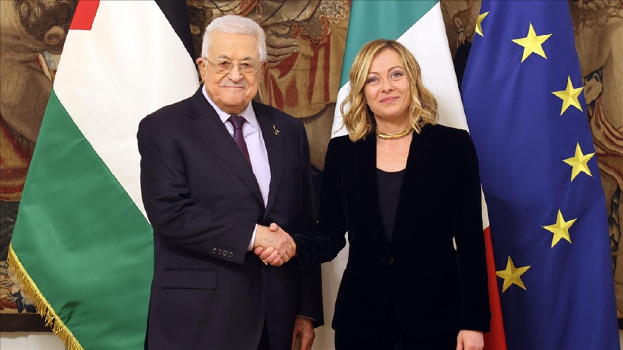 İtalya Başbakanı ile Filistin Devlet Başkanı Gazze'de ateşkesin güçlendirilmesini görüştü